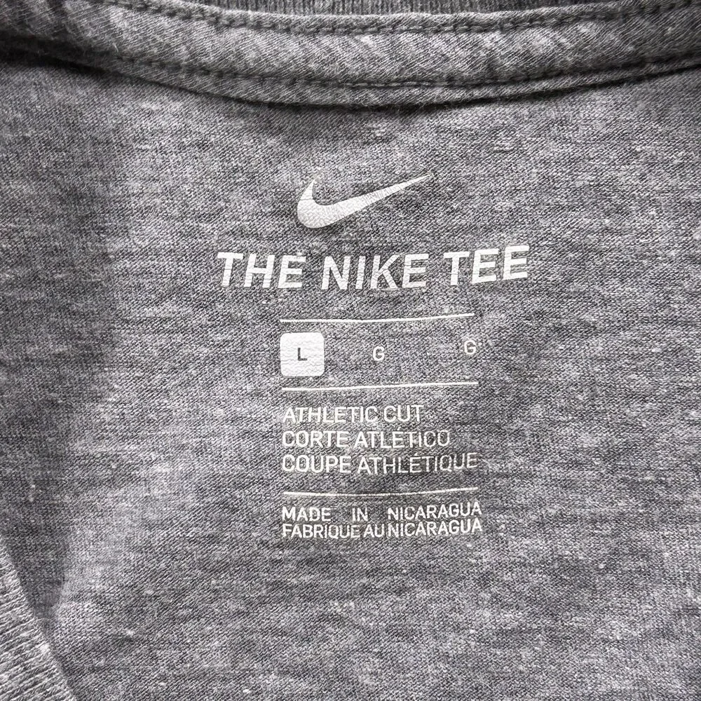 Nike T-Shirt Men's L Pittsburgh Steelers NFL Football Gray Athletic Cut